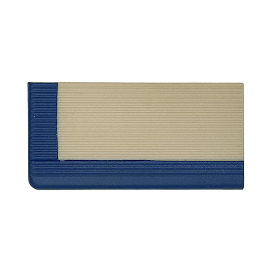 Ivory/Dark Blue Left Corner 10mm radius